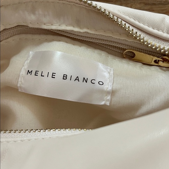 NWT Melie Bianco Alexandra Cream Vegan Top Handle Bag - Picture 8 of 9